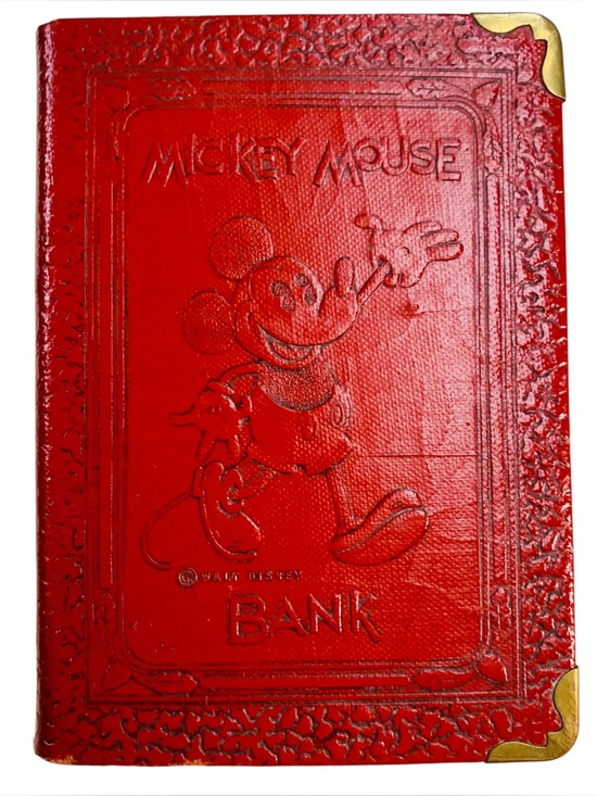 Disney/Zell Other - Vintage 1920’s Disney “The Thrift Book”By Mickey Mouse Coin Bank W/Key RARE FIND